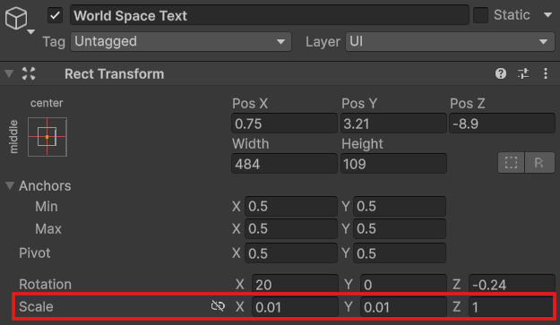 Scale Down Elements