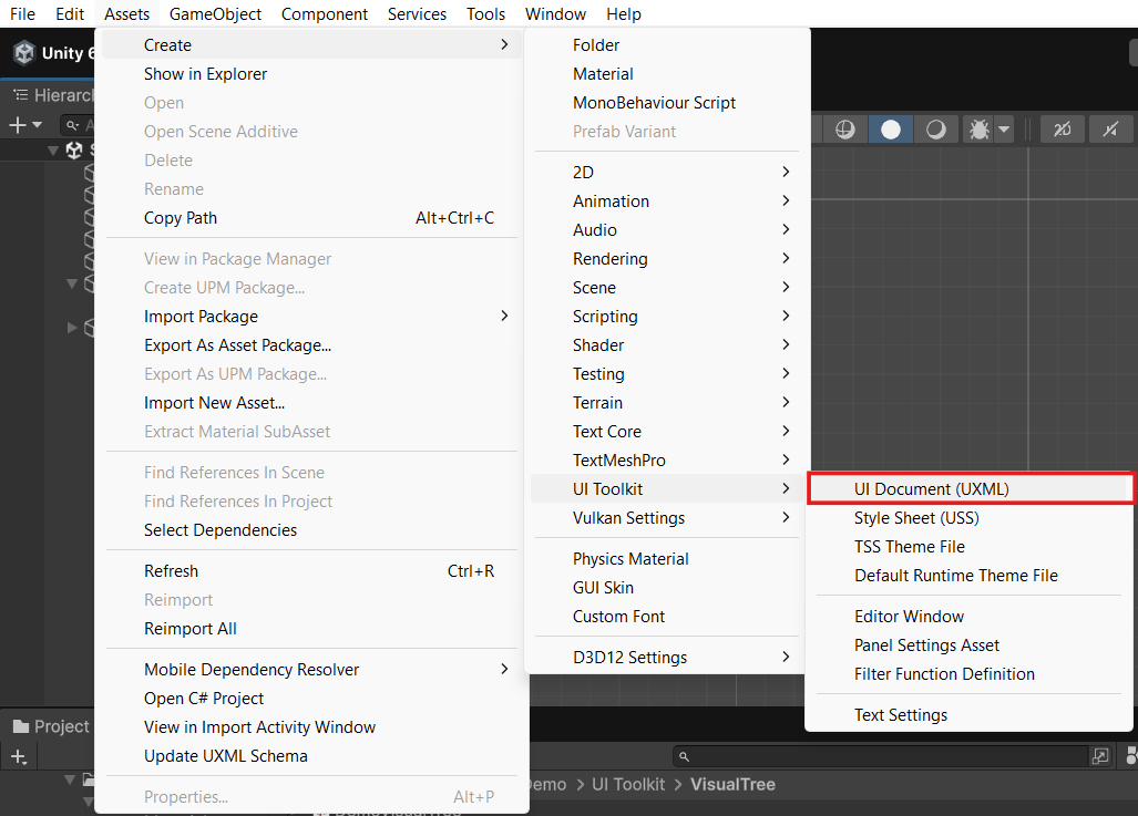 Create UXML