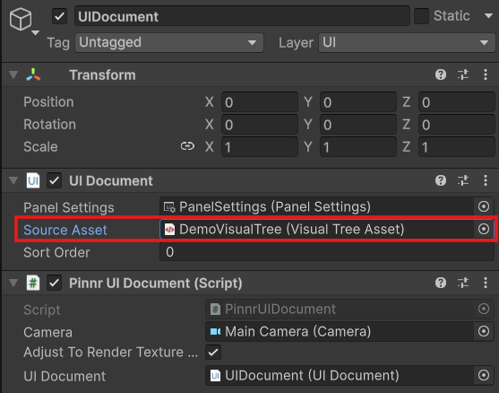 Assign UXML